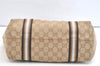 Authentic GUCCI Sherry Line Tote Bag GG Canvas Leather 137396 Beige Gold 1887K