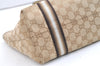 Authentic GUCCI Sherry Line Tote Bag GG Canvas Leather 137396 Beige Gold 1887K