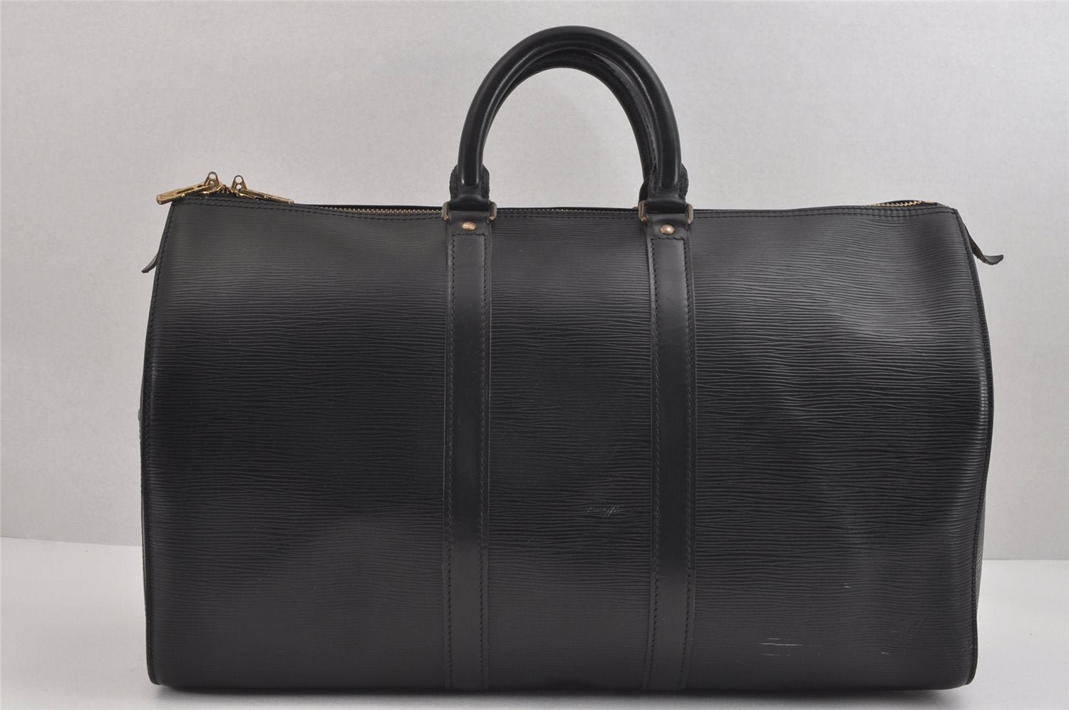 Authentic Louis Vuitton Epi Keepall 45 Boston Travel Bag Black M42972 LV 1889J