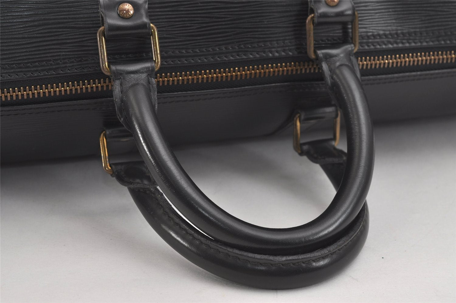 Authentic Louis Vuitton Epi Keepall 45 Boston Travel Bag Black M42972 LV 1889J