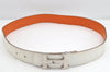 Authentic HERMES Constance Leather Belt Size 80cm 31.5inches White Brown 1889K