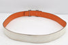 Authentic HERMES Constance Leather Belt Size 80cm 31.5inches White Brown 1889K