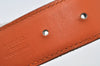 Authentic HERMES Constance Leather Belt Size 80cm 31.5inches White Brown 1889K