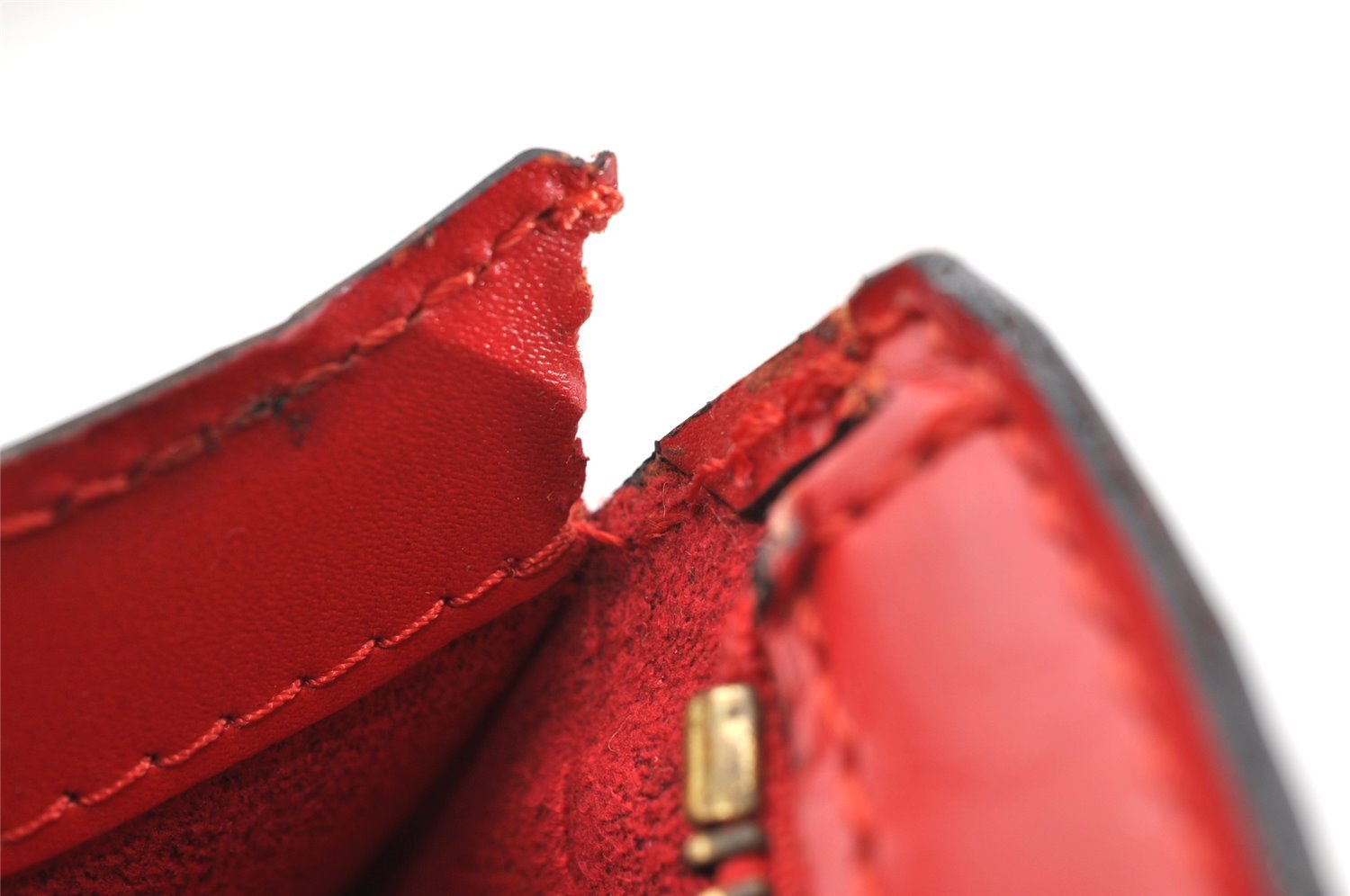 Auth Louis Vuitton Epi Saint Jacques Shopping Shoulder Bag Red M52267 LV 1890I