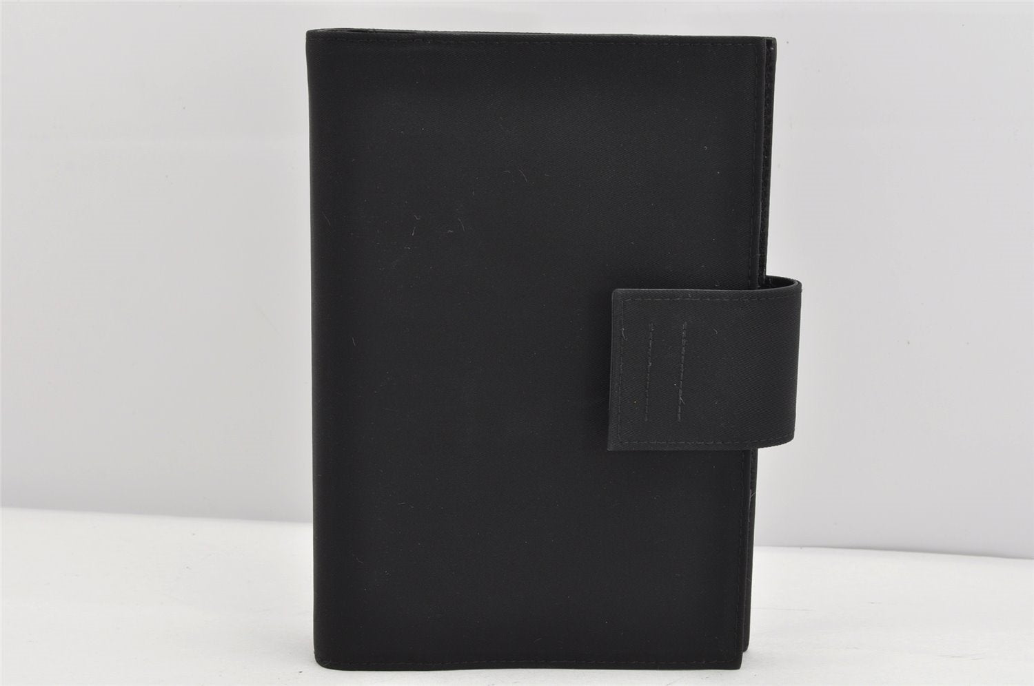 Authentic PRADA Nylon Agenda Notebook Cover Black 1890K