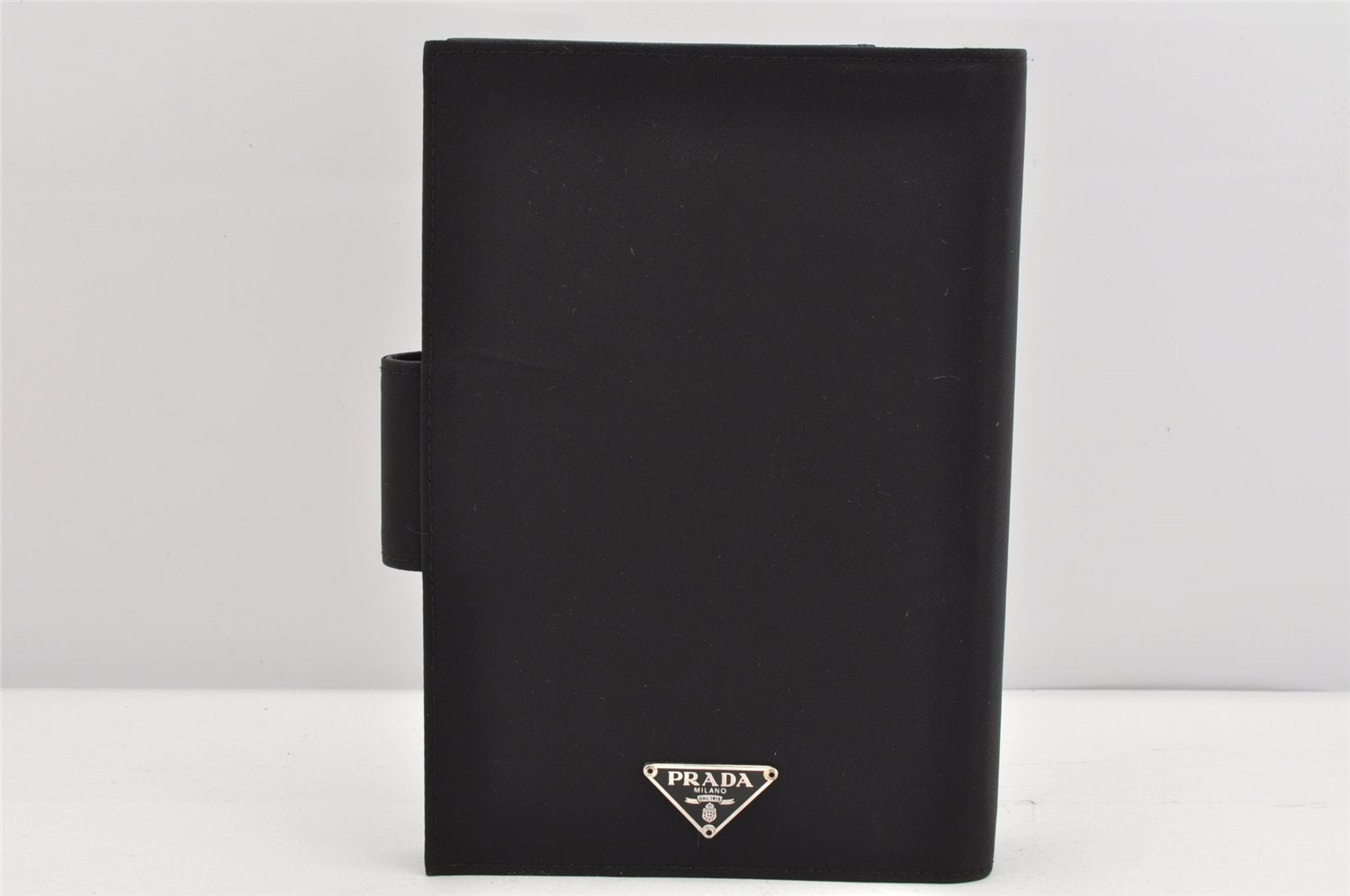 Authentic PRADA Nylon Agenda Notebook Cover Black 1890K