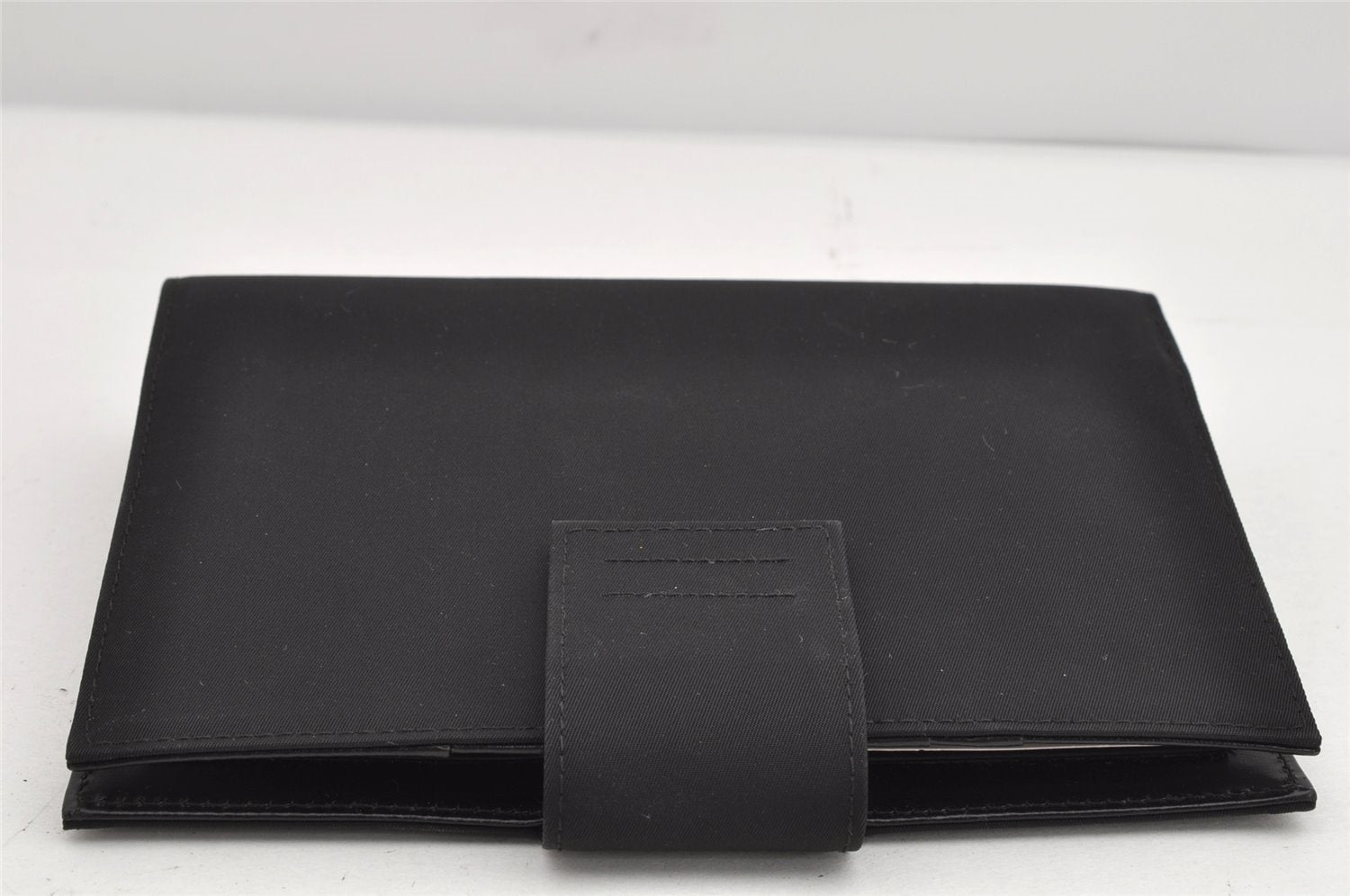 Authentic PRADA Nylon Agenda Notebook Cover Black 1890K