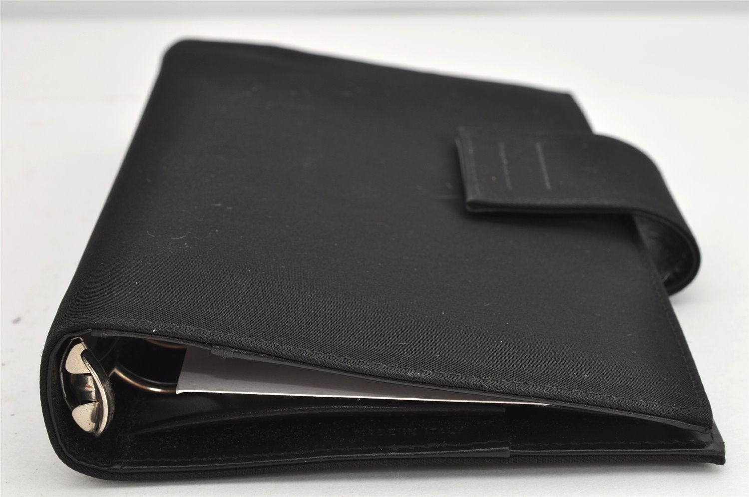 Authentic PRADA Nylon Agenda Notebook Cover Black 1890K