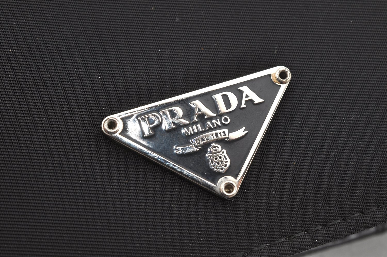 Authentic PRADA Nylon Agenda Notebook Cover Black 1890K