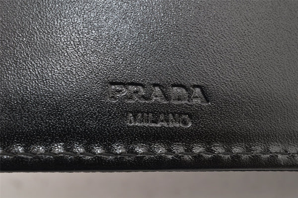 Authentic PRADA Nylon Agenda Notebook Cover Black 1890K