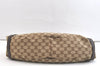 Authentic GUCCI Abbey Shoulder Tote Bag GG Canvas Leather 130736 Brown 1891K