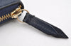 Authentic GUCCI Guccissima Coin Purse Case GG Leather 447939 Navy Blue 1892K