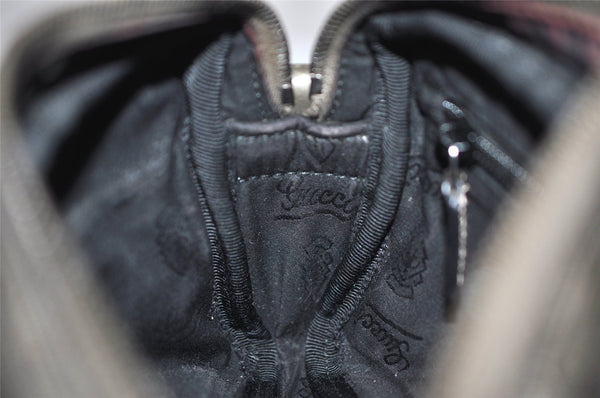 Authentic GUCCI Impreme Shoulder Cross Bag GG PVC Leather 201447 Khaki 1893I