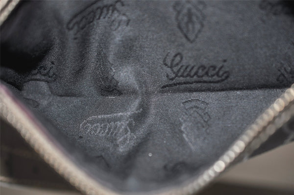 Authentic GUCCI Impreme Shoulder Cross Bag GG PVC Leather 201447 Khaki 1893I