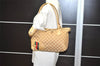 Auth GUCCI Web Sherry Line Horsebit Shoulder Bag GG Canvas Leather Beige 1894I