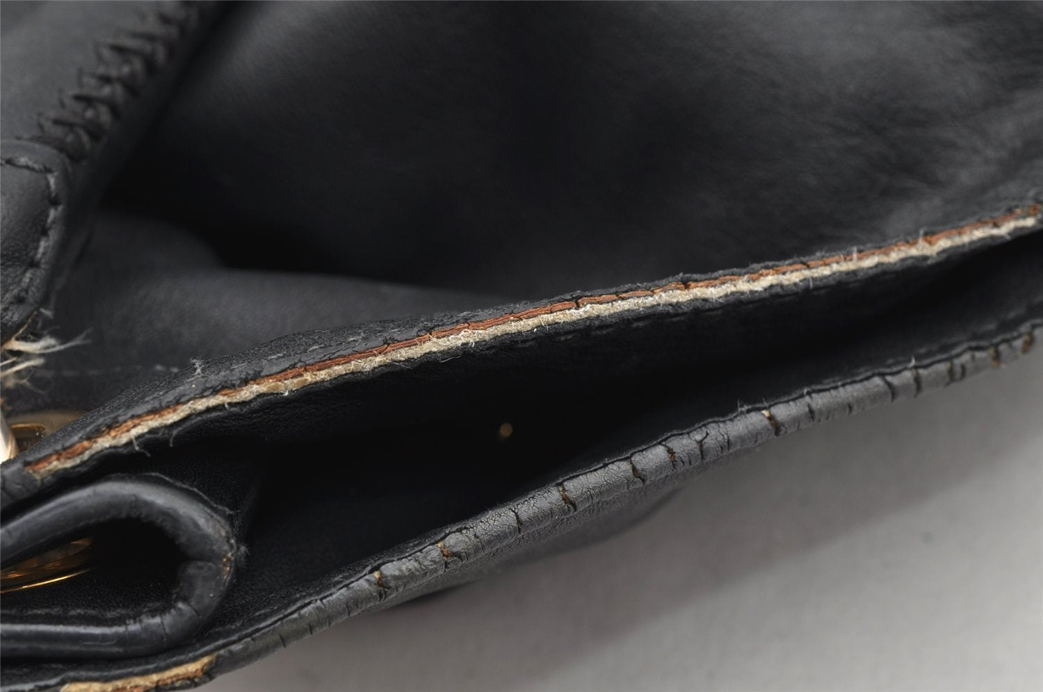 Authentic PRADA Vintage Leather Nappa Shoulder Bag B4829M Black 1895I