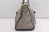 Authentic PRADA Vintage Leather 2Way Shoulder Hand Bag Gray 1895J