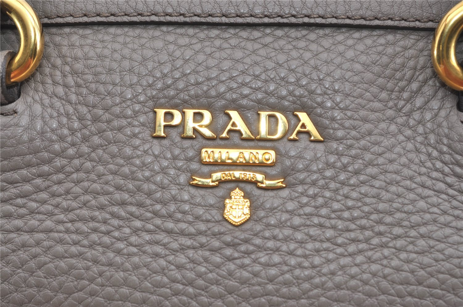 Authentic PRADA Vintage Leather 2Way Shoulder Hand Bag Gray 1895J