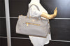 Authentic PRADA Vintage Leather 2Way Shoulder Hand Bag Gray 1895J