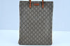 Authentic GUCCI Vintage Tote Hand Bag GG PVC Leather 117551 Brown 1896I