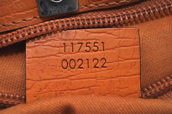 Authentic GUCCI Vintage Tote Hand Bag GG PVC Leather 117551 Brown 1896I