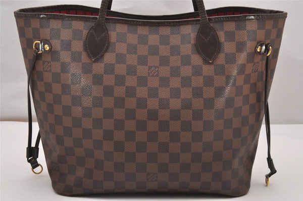 Authentic Louis Vuitton Damier Neverfull MM Shoulder Tote Bag N51105 LV 1896J