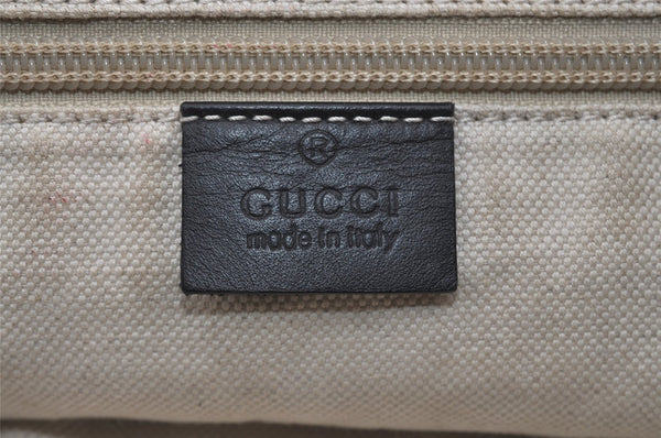 Authentic GUCCI Vintage Shoulder Tote Bag GG Nylon Leather 295252 Black 1897I