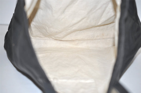 Authentic GUCCI Vintage Shoulder Tote Bag GG Nylon Leather 295252 Black 1897I