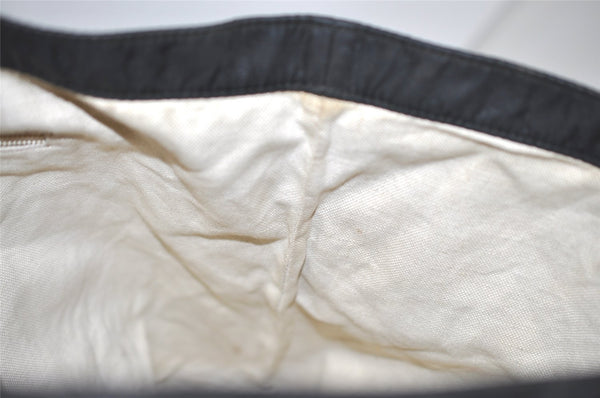 Authentic GUCCI Vintage Shoulder Tote Bag GG Nylon Leather 295252 Black 1897I