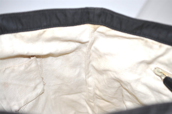 Authentic GUCCI Vintage Shoulder Tote Bag GG Nylon Leather 295252 Black 1897I