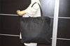 Authentic GUCCI Vintage Shoulder Tote Bag GG Nylon Leather 295252 Black 1897I