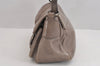 Authentic PRADA Vintage Leather Nappa Shoulder Hand Bag Purse Gray 1897J