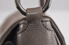 Authentic PRADA Vintage Leather Nappa Shoulder Hand Bag Purse Gray 1897J