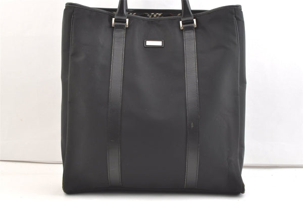 Authentic BURBERRY BLACK LABEL Shoulder Hand Bag Nylon Leather Black 1897K