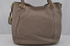 Authentic PRADA Vintage Leather 2Way Shoulder Tote Bag Gray 1898J