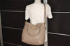 Authentic PRADA Vintage Leather 2Way Shoulder Tote Bag Gray 1898J