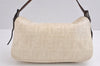 Authentic FENDI Zucca Vintage Shoulder Hand Bag Purse Canvas Leather White 1899J