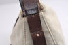 Authentic FENDI Zucca Vintage Shoulder Hand Bag Purse Canvas Leather White 1899J