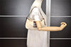 Authentic FENDI Zucca Vintage Shoulder Hand Bag Purse Canvas Leather White 1899J