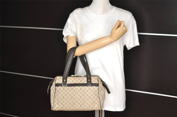 Auth Louis Vuitton Monogram Mini Josephine PM Hand Bag M92215 Khaki Beige 1901I