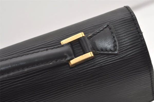 Authentic Louis Vuitton Epi Concorde Hand Bag Purse Black M52132 LV 1901J