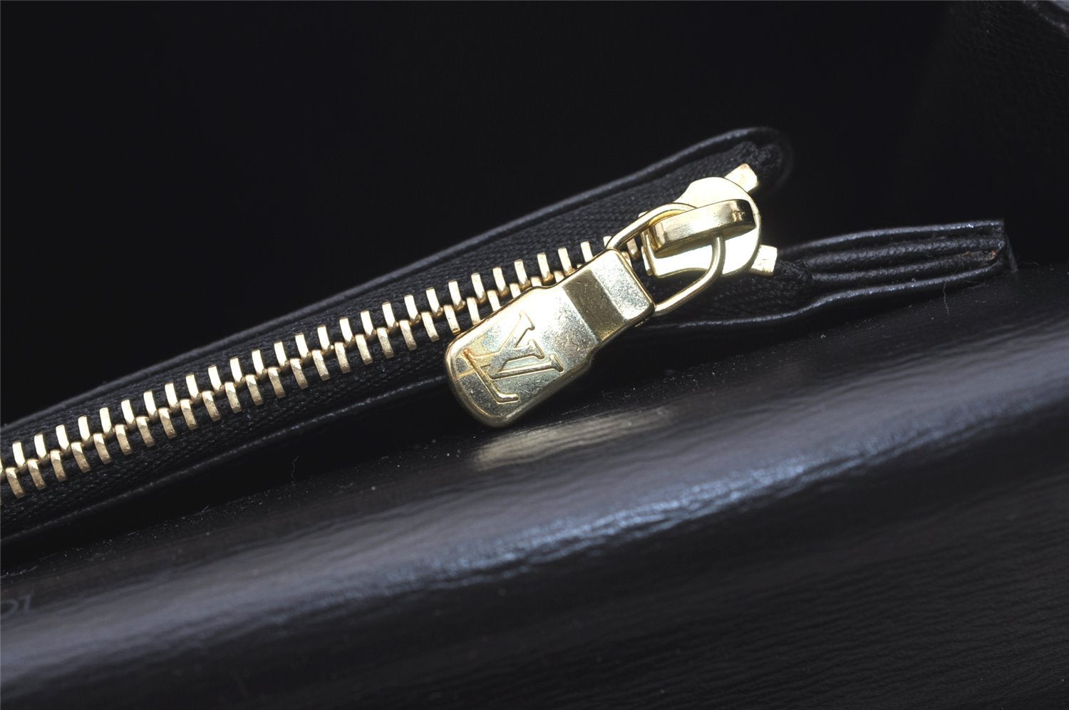 Authentic Louis Vuitton Epi Concorde Hand Bag Purse Black M52132 LV 1901J