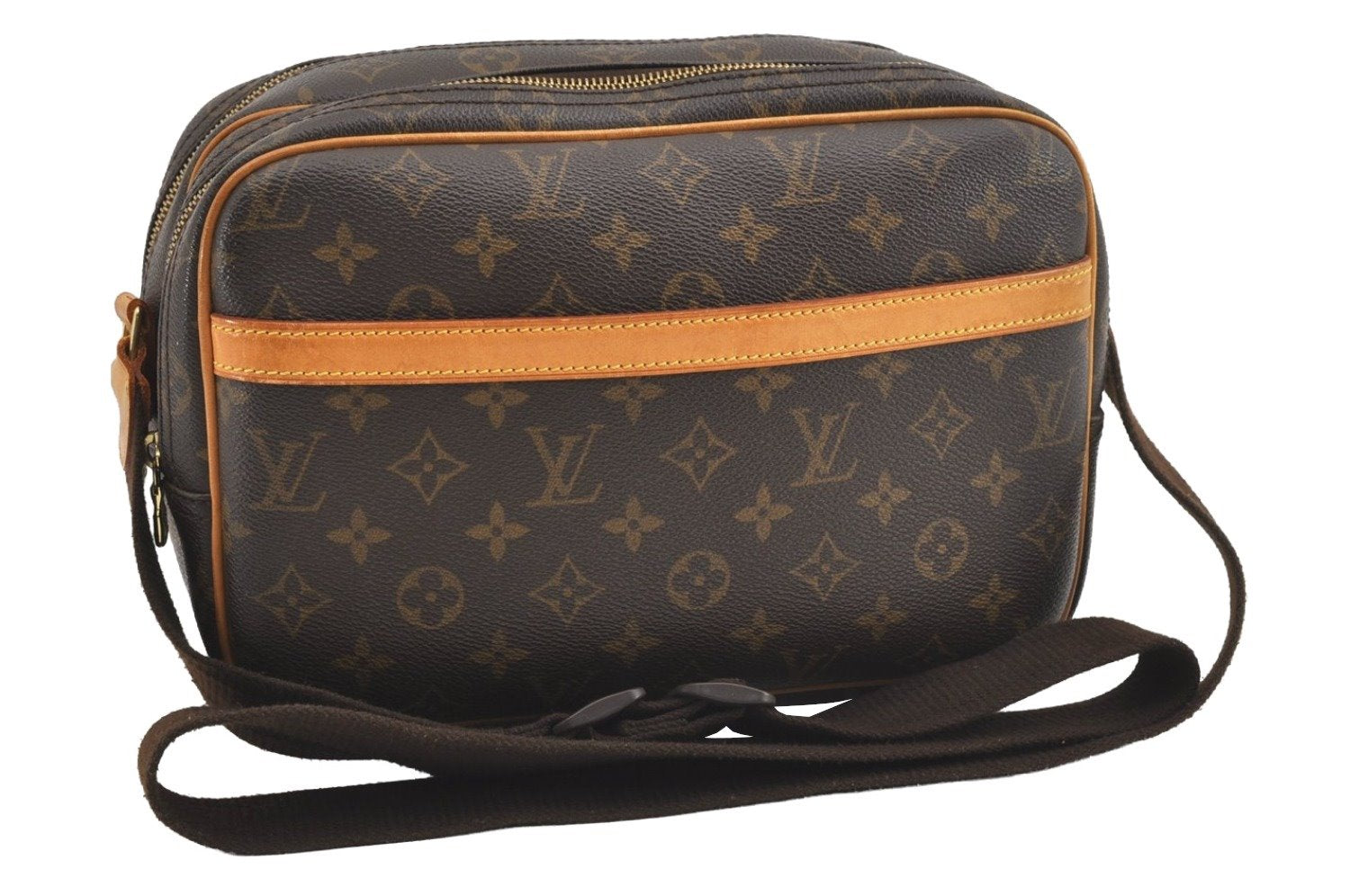 Authentic Louis Vuitton Monogram Reporter PM Shoulder Cross Bag M45254 LV 1903J