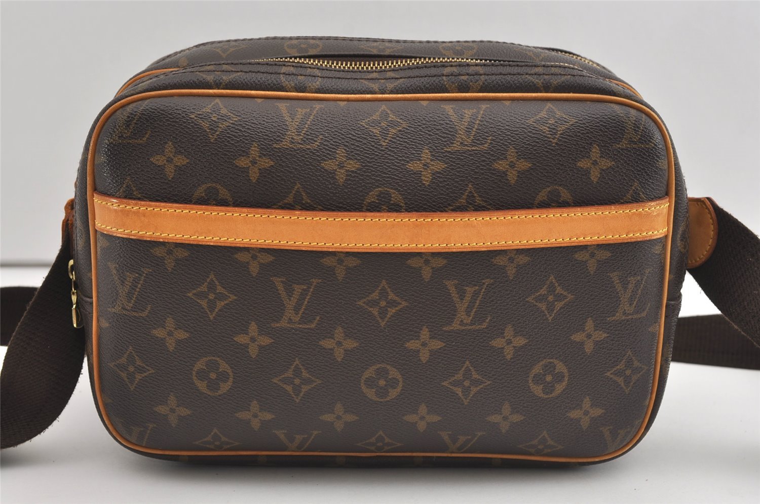 Authentic Louis Vuitton Monogram Reporter PM Shoulder Cross Bag M45254 LV 1903J