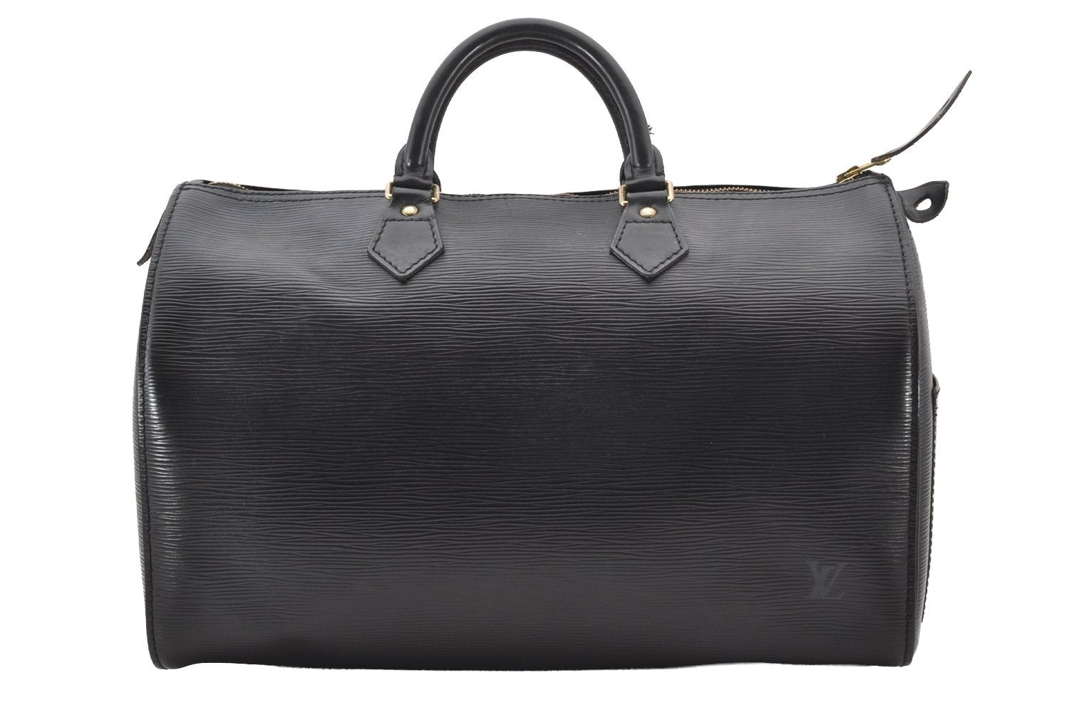 Authentic Louis Vuitton Epi Speedy 35 Hand Boston Bag Black M42992 LV 1907J