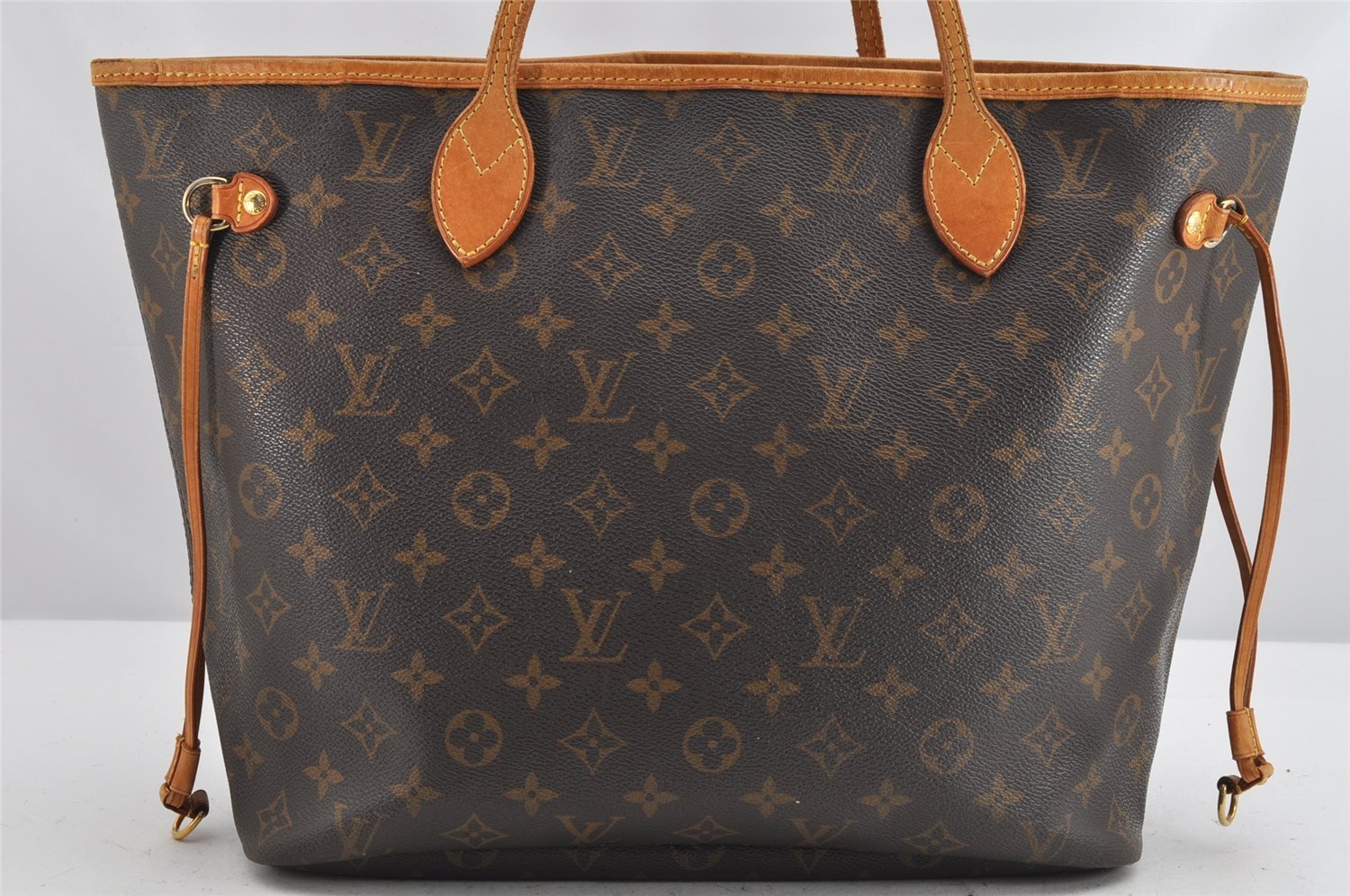 Authentic Louis Vuitton Monogram Neverfull MM Shoulder Tote Bag M40156 LV 1908K