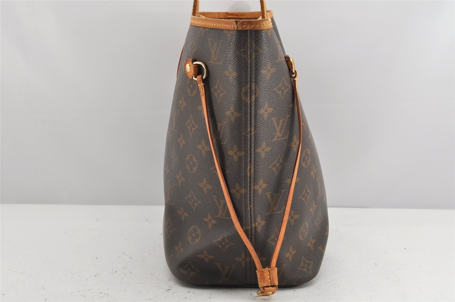 Authentic Louis Vuitton Monogram Neverfull MM Shoulder Tote Bag M40156 LV 1908K