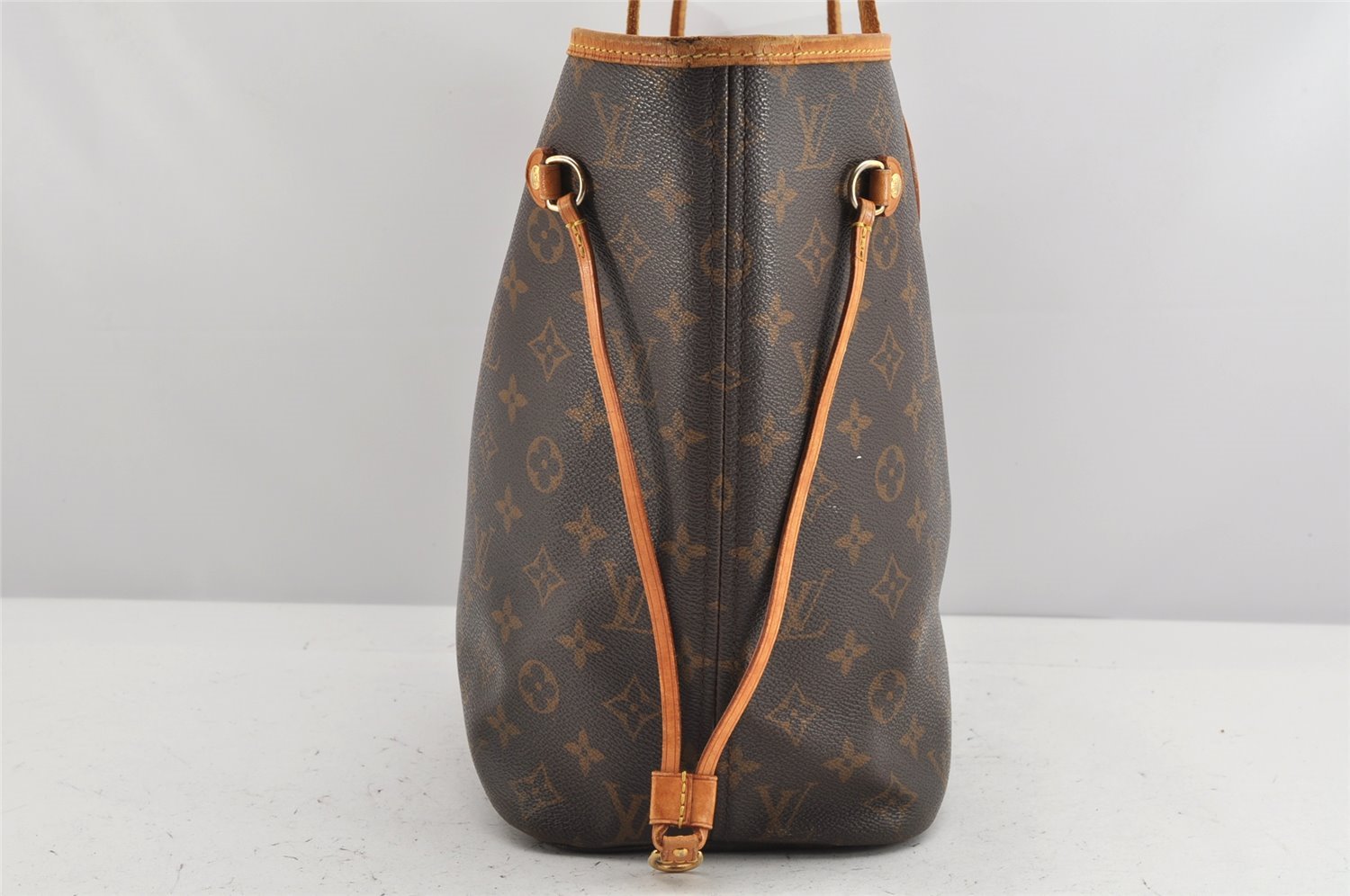 Authentic Louis Vuitton Monogram Neverfull MM Shoulder Tote Bag M40156 LV 1908K