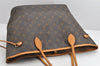 Authentic Louis Vuitton Monogram Neverfull MM Shoulder Tote Bag M40156 LV 1908K