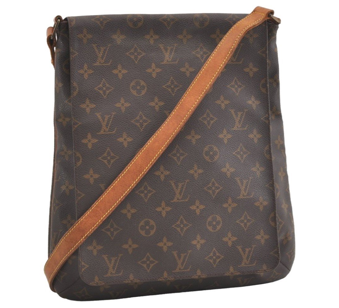 Authentic Louis Vuitton Monogram Musette Shoulder Cross Body Bag M51256 LV 1909J